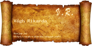 Végh Rikarda névjegykártya